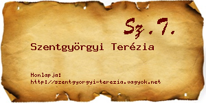 Szentgyörgyi Terézia névjegykártya